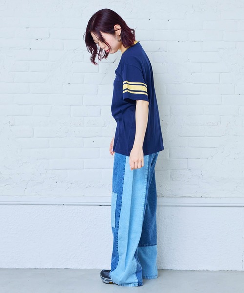 THE FELiX(フェリクス)の「【別注】FELIX プリント半袖Tシャツ/おとな(Tシャツ/カットソー・レディース・イエロー/ネイビー・160cm)」の5枚目の写真