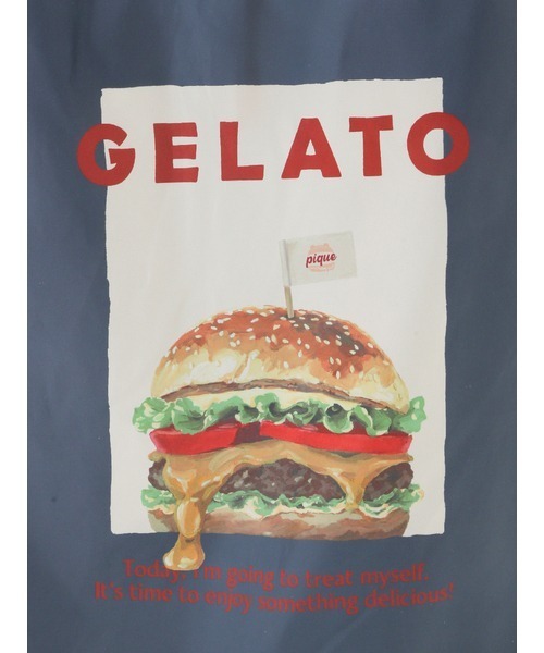gelato pique(ジェラートピケ)の「HIGH CALORIEワンポイントエコバッグ(エコバッグ/サブバッグ・レディース・ネイビー/ミント/クリーム・F)」の17枚目の写真