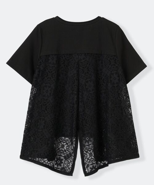LANVIN en Bleu（ランバンオンブルー）の「レースコンビカットソー（Tシャツ/カットソー・レディース・オフホワイト/ブラック・38）」の12枚目の写真