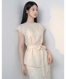PINTUCK SLEEVELESS IVORY ピンタックスリーブレスアイボリー