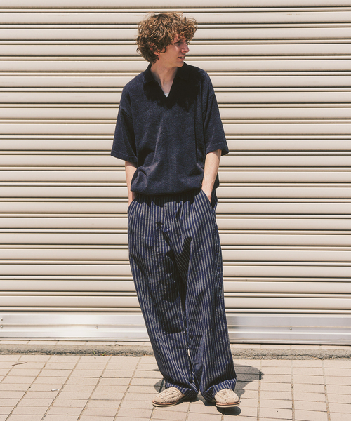 417 EDIFICE(フォーワンセブンエディフィス)の「NESTWELL 417別注 スキッパーシャツ(Tシャツ/カットソー・メンズ・オレンジ/ブラック系その他/ブラウン・MEDIUM/LARGE)」の4枚目の写真