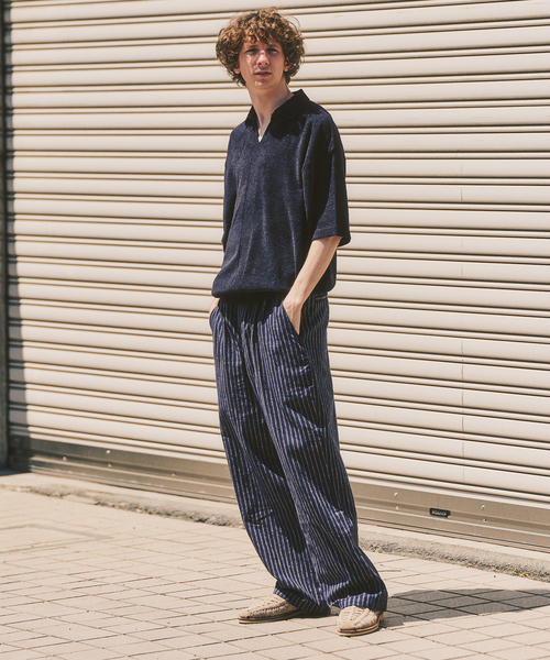 417 EDIFICE(フォーワンセブンエディフィス)の「NESTWELL 417別注 スキッパーシャツ(Tシャツ/カットソー・メンズ・オレンジ/ブラック系その他/ブラウン・MEDIUM/LARGE)」の7枚目の写真