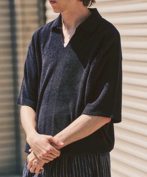 417 EDIFICE(フォーワンセブンエディフィス)の「NESTWELL 417別注 スキッパーシャツ(Tシャツ/カットソー・メンズ・オレンジ/ブラック系その他/ブラウン・MEDIUM/LARGE)」の9枚目の写真
