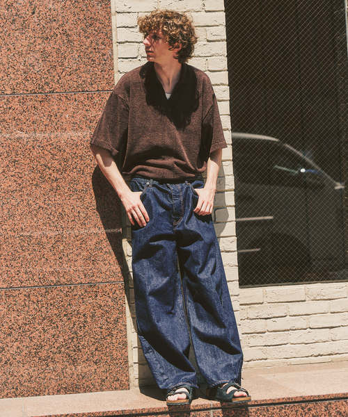 417 EDIFICE(フォーワンセブンエディフィス)の「NESTWELL 417別注 スキッパーシャツ(Tシャツ/カットソー・メンズ・オレンジ/ブラック系その他/ブラウン・MEDIUM/LARGE)」の11枚目の写真