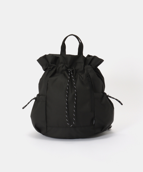 KiU(キウ)の「【KiU/キウ】 MULTI WAY DRW BAG(バックパック/リュック・レディース・ブラック/グリーン・FREE)」の1枚目の写真