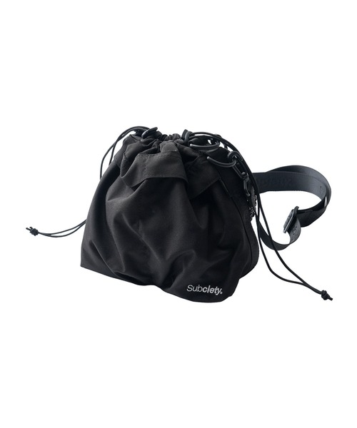 Subciety（サブサエティ）の「Kinchaku 2way shoulder bag（ショルダーバッグ・メンズ・ブラック/チャコール/レッド・FREE）」の5枚目の写真