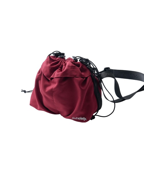 Subciety（サブサエティ）の「Kinchaku 2way shoulder bag（ショルダーバッグ・メンズ・ブラック/チャコール/レッド・FREE）」の7枚目の写真