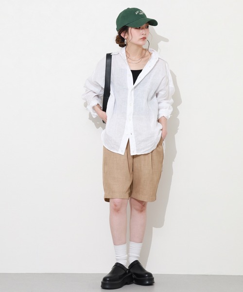 Re:EDIT(リエディ)の「リネンタッチショートパンツ(その他パンツ・レディース・ベージュ/ピンク・M)」の20枚目の写真