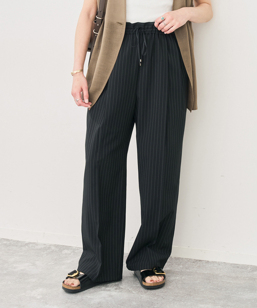 Spick & Span(スピックアンドスパン)の「ドライタッチドロストイージータックパンツ(スラックス・レディース・ブラック/ブラウン・38/36)」の3枚目の写真