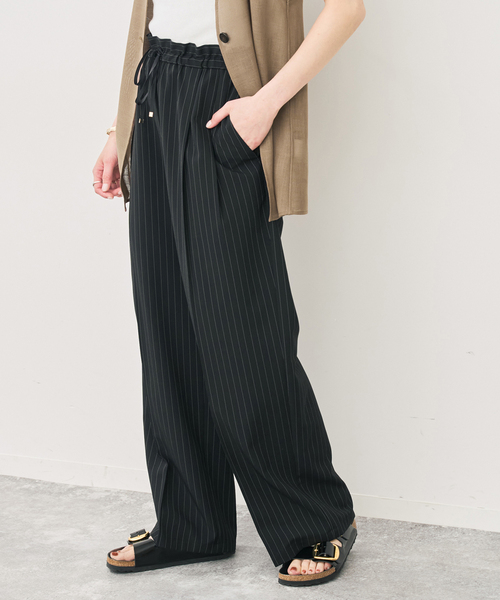 Spick & Span(スピックアンドスパン)の「ドライタッチドロストイージータックパンツ(スラックス・レディース・ブラック/ブラウン・38/36)」の4枚目の写真