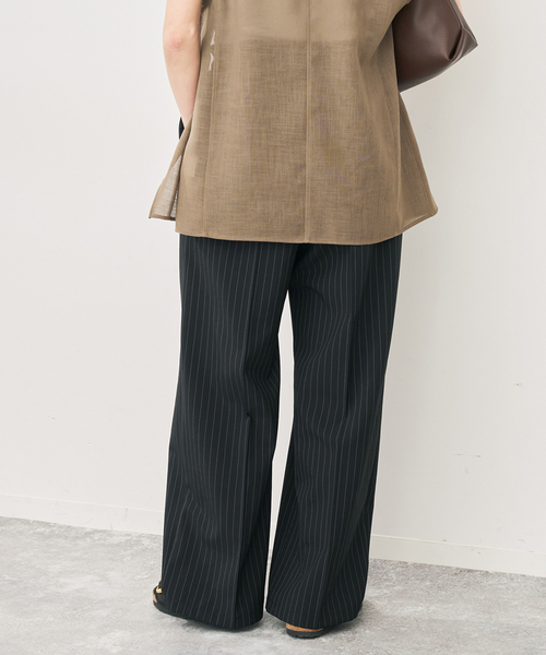 Spick & Span(スピックアンドスパン)の「ドライタッチドロストイージータックパンツ(スラックス・レディース・ブラック/ブラウン・38/36)」の5枚目の写真