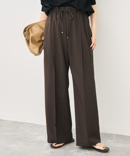 Spick & Span(スピックアンドスパン)の「ドライタッチドロストイージータックパンツ(スラックス・レディース・ブラック/ブラウン・38/36)」の9枚目の写真