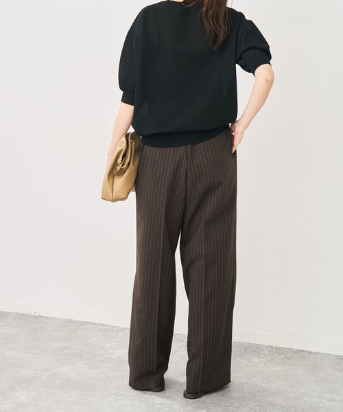 Spick & Span(スピックアンドスパン)の「ドライタッチドロストイージータックパンツ(スラックス・レディース・ブラック/ブラウン・38/36)」の13枚目の写真