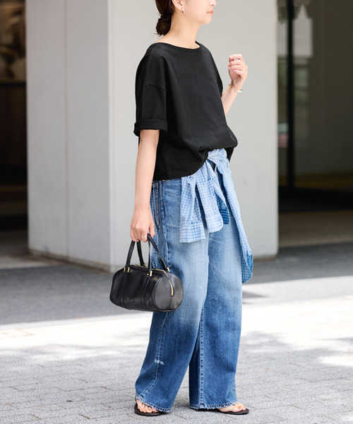 FRAMeWORK（フレームワーク）の「≪汗染み防止≫NANO-SHEER ZERO 2WAYTee（Tシャツ/カットソー・レディース・グレー/ブラック/ブラウン/ホワイト・FREE）」の6枚目の写真