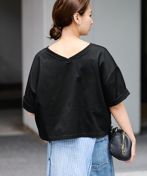 FRAMeWORK（フレームワーク）の「≪汗染み防止≫NANO-SHEER ZERO 2WAYTee（Tシャツ/カットソー・レディース・グレー/ブラック/ブラウン/ホワイト・FREE）」の10枚目の写真
