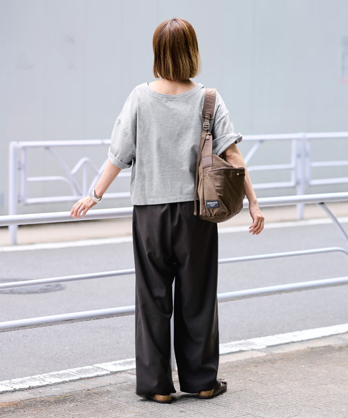 FRAMeWORK（フレームワーク）の「≪汗染み防止≫NANO-SHEER ZERO 2WAYTee（Tシャツ/カットソー・レディース・グレー/ブラック/ブラウン/ホワイト・FREE）」の14枚目の写真