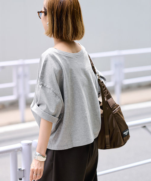FRAMeWORK（フレームワーク）の「≪汗染み防止≫NANO-SHEER ZERO 2WAYTee（Tシャツ/カットソー・レディース・グレー/ブラック/ブラウン/ホワイト・FREE）」の17枚目の写真