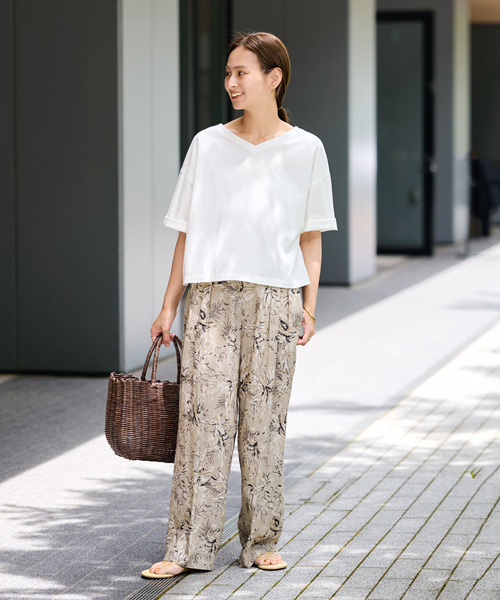 FRAMeWORK（フレームワーク）の「≪汗染み防止≫NANO-SHEER ZERO 2WAYTee（Tシャツ/カットソー・レディース・グレー/ブラック/ブラウン/ホワイト・FREE）」の20枚目の写真