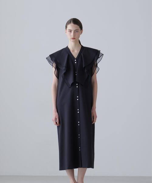 ADORE(アドーア)の「◆コットンダブルクロスワンピース(ワンピース・レディース・ネイビー/ホワイト系その他・38)」の16枚目の写真