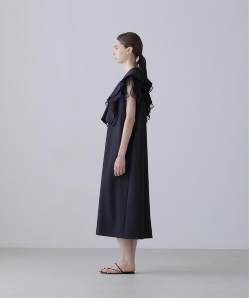 ADORE(アドーア)の「◆コットンダブルクロスワンピース(ワンピース・レディース・ネイビー/ホワイト系その他・38)」の3枚目の写真
