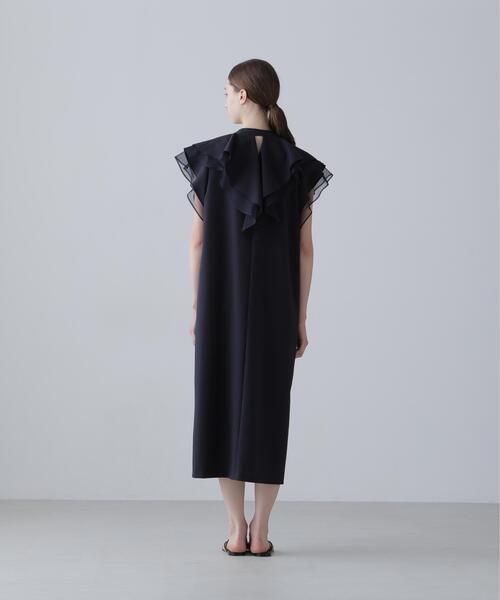 ADORE(アドーア)の「◆コットンダブルクロスワンピース(ワンピース・レディース・ネイビー/ホワイト系その他・38)」の4枚目の写真