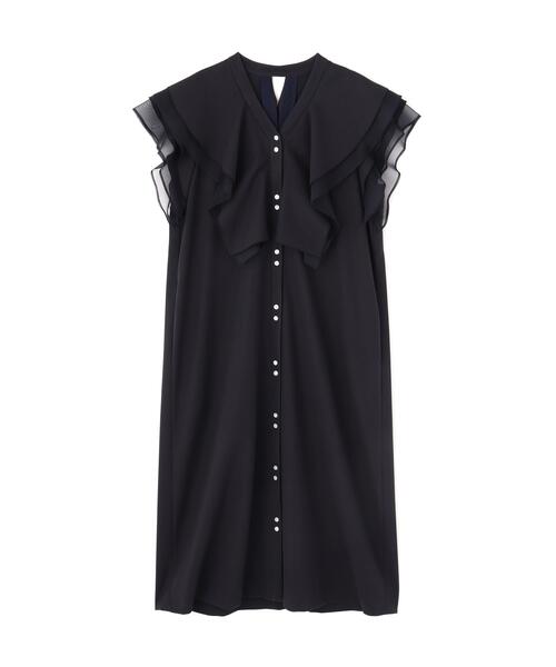 ADORE(アドーア)の「◆コットンダブルクロスワンピース(ワンピース・レディース・ネイビー/ホワイト系その他・38)」の10枚目の写真