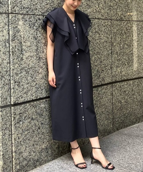 ADORE(アドーア)の「◆コットンダブルクロスワンピース(ワンピース・レディース・ネイビー/ホワイト系その他・38)」の19枚目の写真