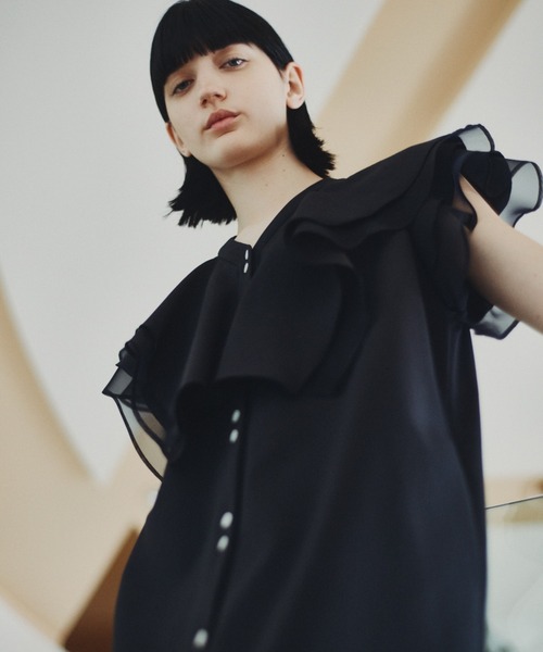 ADORE(アドーア)の「◆コットンダブルクロスワンピース(ワンピース・レディース・ネイビー/ホワイト系その他・38)」の14枚目の写真