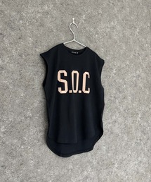 SHISKY | プリント オーバーサイズ ノースリーブ ヘムTシャツ キッズ(533-100)(タンクトップ)