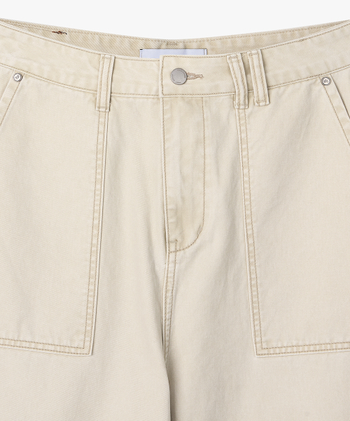 WEST GRAND BOULEVARD(ウエストグランドブルバード)の「カットオフヴィンテージルーズストレートパティグパンツ WASHED BEIGE(その他パンツ・メンズ・その他・MEDIUM/LARGE/X-LARGE)」の3枚目の写真