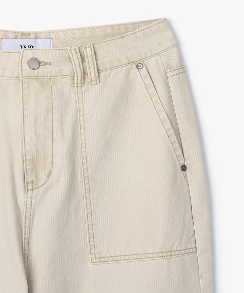 WEST GRAND BOULEVARD(ウエストグランドブルバード)の「カットオフヴィンテージルーズストレートパティグパンツ WASHED BEIGE(その他パンツ・メンズ・その他・MEDIUM/LARGE/X-LARGE)」の4枚目の写真