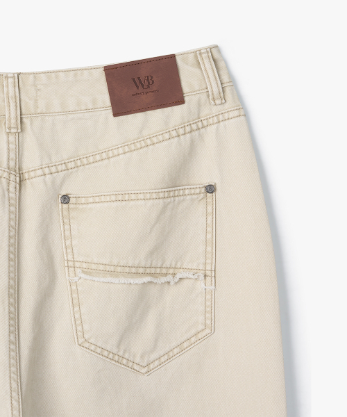 WEST GRAND BOULEVARD(ウエストグランドブルバード)の「カットオフヴィンテージルーズストレートパティグパンツ WASHED BEIGE(その他パンツ・メンズ・その他・MEDIUM/LARGE/X-LARGE)」の5枚目の写真