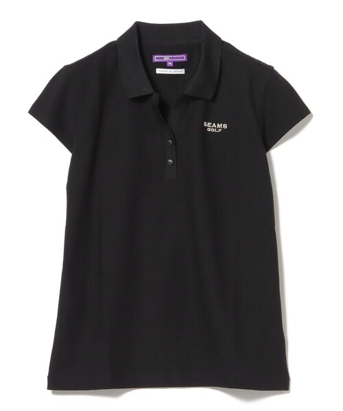 BEAMS GOLF(ビームスゴルフ)の「〈WOMEN〉PURPLE LABEL / ジャカード ストライプ シャツ(ポロシャツ・レディース・ブラック/ネイビー・SMALL/LARGE/MEDIUM)」の5枚目の写真