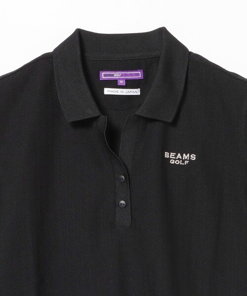BEAMS GOLF(ビームスゴルフ)の「〈WOMEN〉PURPLE LABEL / ジャカード ストライプ シャツ(ポロシャツ・レディース・ブラック/ネイビー・SMALL/LARGE/MEDIUM)」の6枚目の写真