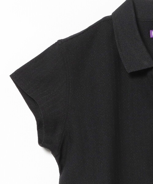BEAMS GOLF(ビームスゴルフ)の「〈WOMEN〉PURPLE LABEL / ジャカード ストライプ シャツ(ポロシャツ・レディース・ブラック/ネイビー・SMALL/LARGE/MEDIUM)」の7枚目の写真