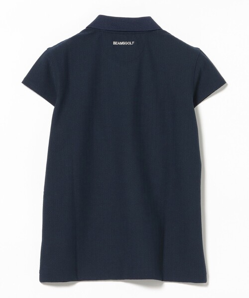 BEAMS GOLF(ビームスゴルフ)の「〈WOMEN〉PURPLE LABEL / ジャカード ストライプ シャツ(ポロシャツ・レディース・ブラック/ネイビー・SMALL/LARGE/MEDIUM)」の12枚目の写真