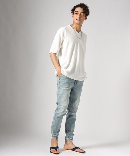 BAYFLOW(ベイフロー)の「ピグメントVネックTシャツ(Tシャツ/カットソー・メンズ・チャコール/オフホワイト・MEDIUM/LARGE)」の17枚目の写真