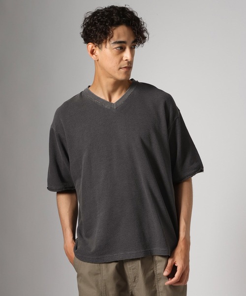 BAYFLOW(ベイフロー)の「ピグメントVネックTシャツ(Tシャツ/カットソー・メンズ・チャコール/オフホワイト・MEDIUM/LARGE)」の22枚目の写真