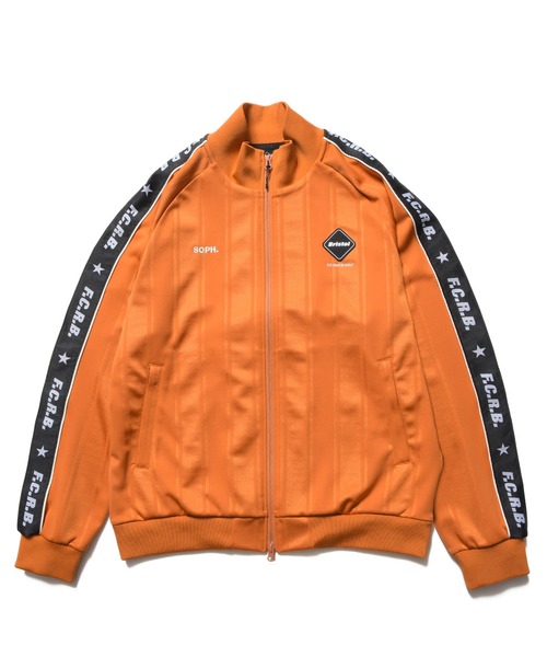 F.C.Real Bristol(エフシーレアルブリストル)の「SHADOW WEAVE STRIPE JACKET(ブルゾン・メンズ・オレンジ/ブラック/チャコールグレー・MEDIUM/LARGE/X-LARGE/SMALL)」の1枚目の写真