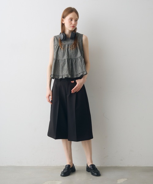 Crisp(クリスプ)の「check tiered blouse / チェックティアードブラウス(シャツ/ブラウス・レディース・ブラック/ブラウン・FREE)」の8枚目の写真