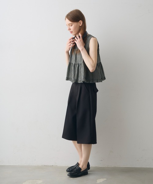 Crisp(クリスプ)の「check tiered blouse / チェックティアードブラウス(シャツ/ブラウス・レディース・ブラック/ブラウン・FREE)」の9枚目の写真