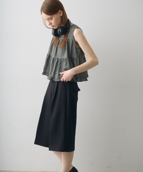 Crisp(クリスプ)の「check tiered blouse / チェックティアードブラウス(シャツ/ブラウス・レディース・ブラック/ブラウン・FREE)」の11枚目の写真