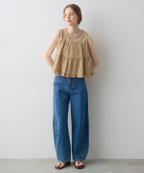 Crisp(クリスプ)の「check tiered blouse / チェックティアードブラウス(シャツ/ブラウス・レディース・ブラック/ブラウン・FREE)」の20枚目の写真