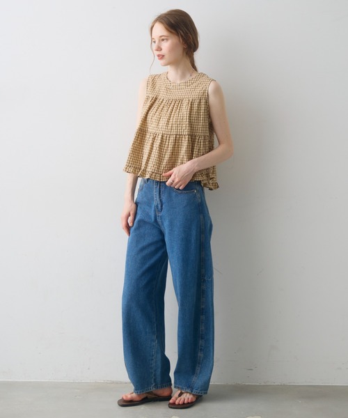 Crisp(クリスプ)の「check tiered blouse / チェックティアードブラウス(シャツ/ブラウス・レディース・ブラック/ブラウン・FREE)」の21枚目の写真