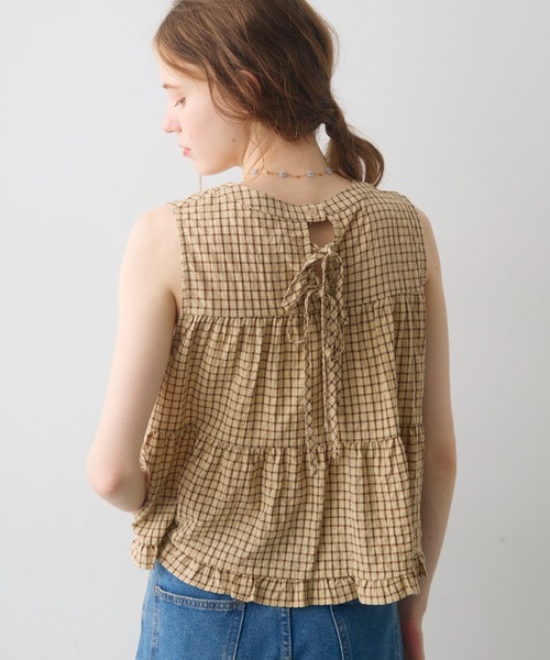 Crisp(クリスプ)の「check tiered blouse / チェックティアードブラウス(シャツ/ブラウス・レディース・ブラック/ブラウン・FREE)」の15枚目の写真