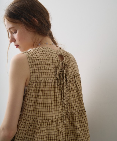 Crisp(クリスプ)の「check tiered blouse / チェックティアードブラウス(シャツ/ブラウス・レディース・ブラック/ブラウン・FREE)」の19枚目の写真