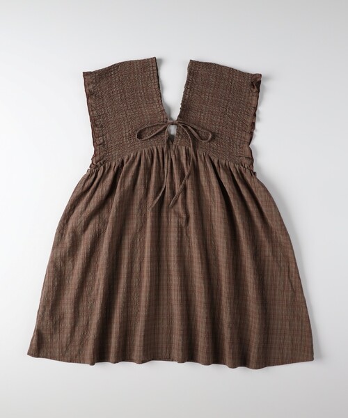 HONEYSUCKLE ROSE(ハニーサックルローズ)の「シャーリングブラウス(シャツ/ブラウス・レディース・ダークブラウン系1/チャコールグレー・04/05)」の3枚目の写真