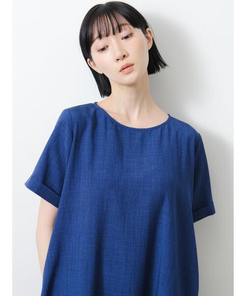 Samansa Mos2(サマンサ モスモス)の「◇【接触冷感/吸水速乾】リネンタッチマキシワンピース(ワンピース・レディース・ブルー/ブラウン/チャコールグレー・F)」の11枚目の写真