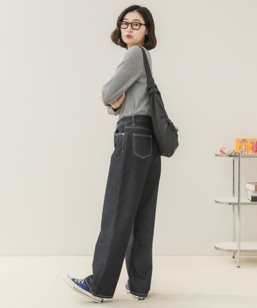 HEILIS（ヘイリス）の「前後2WAYネックPO/プルオーバー 長袖トップス 2WAYトップス 前後2WAY ボートネック 長袖カットソー ボーダートップス 無地トップス 韓国ファッション レディライク カジュアル デイリー 秋服 冬服 アイボリー ピンク グレー ブラック ボーダー（Tシャツ/カットソー・レディース・ホワイト系その他/アイボリー/ピンク/グレー/ブラック/ブラック系その他・FREE）」の13枚目の写真