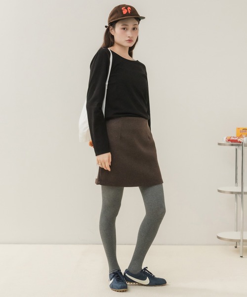 HEILIS（ヘイリス）の「前後2WAYネックPO/プルオーバー 長袖トップス 2WAYトップス 前後2WAY ボートネック 長袖カットソー ボーダートップス 無地トップス 韓国ファッション レディライク カジュアル デイリー 秋服 冬服 アイボリー ピンク グレー ブラック ボーダー（Tシャツ/カットソー・レディース・ホワイト系その他/アイボリー/ピンク/グレー/ブラック/ブラック系その他・FREE）」の20枚目の写真